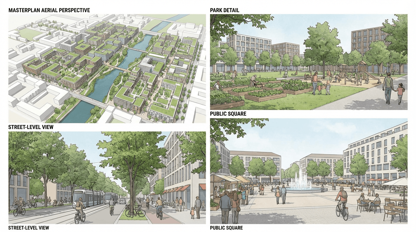 Winning urban design competition jury presentations with AI